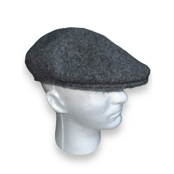 Dockers Mens L/XL 100% Wool Grey Vintage Fedora Cabbie Newsboy Flat Hat Cap - Picture 1 of 9